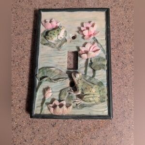 Frog and Lotus Light Switch Cover